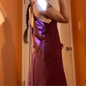 Maroon brandy melville slip dress with beautiful open back